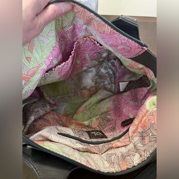 The Sak Gray Pebbled Leather Studded Suede Shoulder Bag - Picture 10 of 12